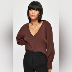 Dynamite Luca puff sleeve sweater, medium
